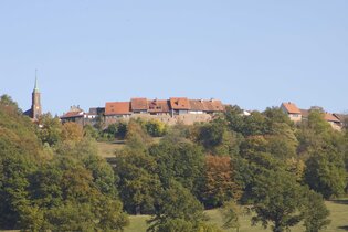 Blick auf das historische Örtchen Dilsberg | © Touristikgemeinschaft Odenwald e.V.