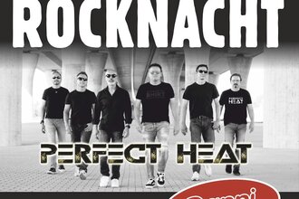 Werbeplakat für die Rocknacht 2025 mit der Band Perfect Heat und dem Datum 30.12.25.