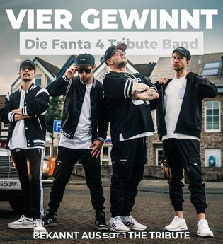 Eppinger Festivalsommer 2026 - VIER GEWINNT Fanta 4 Tribute plus Vorband auf der Bühne im Weiherpark | © VIER GEWINNT Die Fanta 4 Tribute Band