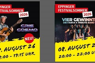 VIER GEWINNT und Vorband Cris Cosmo | © Stadt Eppingen