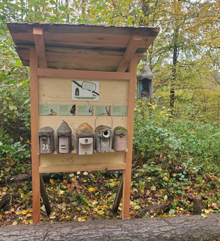 Eröffnung des Nistkastenlehrpfads am Naturparkzentrum- Entdeckertour durch die Welt der Waldvögel und Höhlenbrüter
