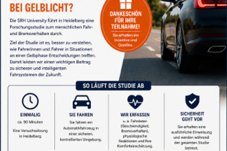 Fahrstudie in Heidelberg: Wie reagieren wir bei Gelblicht?