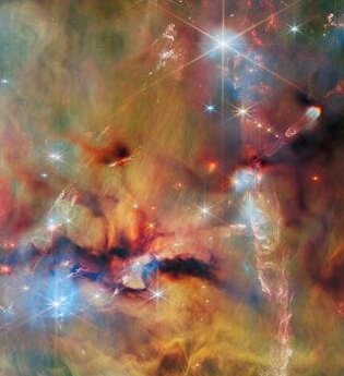 Farbenprächtiges JWST-Bild von jungen Sternen im Orion vom 5. Juni 2026