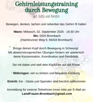 Gehirnleistungstraining durch Bewegung