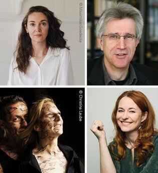 Das Line-Up der Literaturtage in Bad Mergentheim: Iris Wolf, Helmut Böttiger, Katrin Schumacher, Alexandra Lehmler und Matthias Debus | © Maximilian Goedecke, Cordula Giese, Christina Laube, mdr_Hagen Wolf