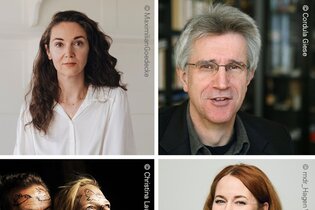 Das Line-Up der Literaturtage in Bad Mergentheim: Iris Wolf, Helmut Böttiger, Katrin Schumacher, Alexandra Lehmler und Matthias Debus | © Maximilian Goedecke, Cordula Giese, Christina Laube, mdr_Hagen Wolf
