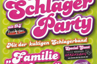 Plakat für die Große Schlagerparty mit Familie Hossa am 4. April 2026 in Besigheim, Alte Kelter. | © Livemacher GmbH