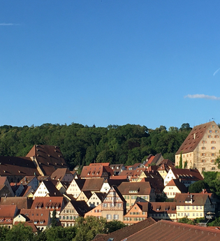 Blick von Westen auf die Schwäbisch Haller Altstadt | © Detlef Kölling