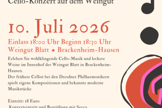 Harmonie im Glas - Cello-Konzert auf dem Weingut