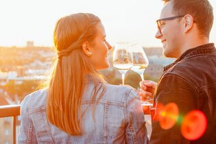 Heilbronn erleben - Sonnenuntergang über den Dächern der Stadt