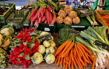 Verschiedene Gemüsesorten am Marktstand | © Heilbronn Marketing GmbH