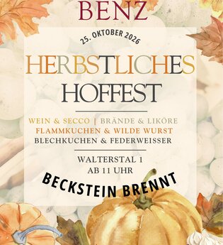 Herbstliches Hoffest - Beckstein brennt 2026