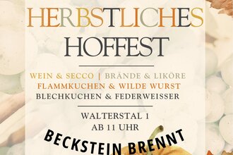Herbstliches Hoffest - Beckstein brennt 2026