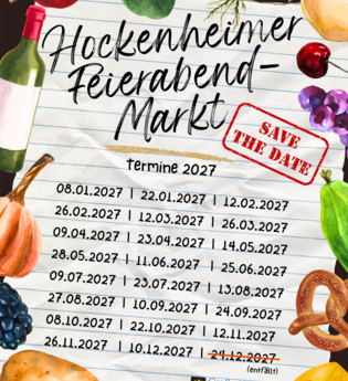 Termine Auflistung 2027