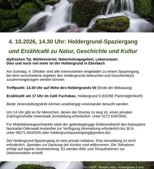 Holdergrundspaziergang und Erzählcafé