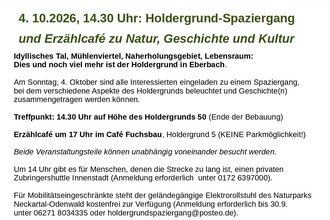 Holdergrundspaziergang und Erzählcafé