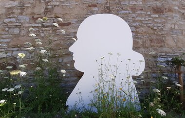 Hölderlin Silhouette im Scherenschnitt | Lauffen am Neckar | © Neckar-Zaber-Tourismus e.V.