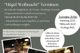 Hügel-Weihnacht im Weingut Klenert