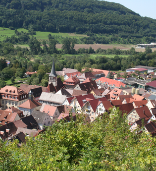 Blick auf die Altstadt von Ingelfingen | © Touristikgemeinschaft Hohenlohe e. V. |  Marion Schlund
