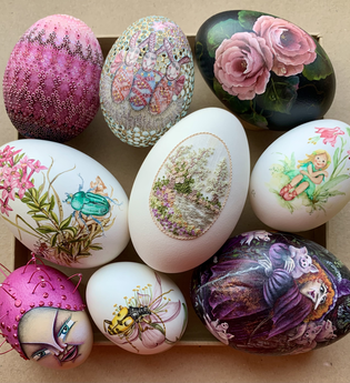 Ostereier-Kunstwerke | © Christa Treiber