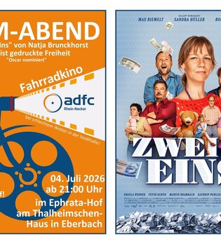 Kinoerlebnis durch Muskelkraft: Fahrradkino mit dem Filmhit "Zwei zu Eins"