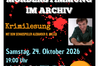 Der Schauspieler Alexander O. Miller liest auf seiner ausdrucksstarken Art spannende Krimikurzgeschichten. Als Kulisse dient dieses Jahr das Faust-Archiv.