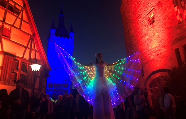 Roter Turm illuminiert | © Stadt Bad Wimpfen