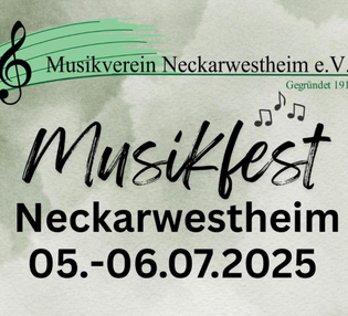 Plakat Musikfest Neckarwestheim im Juli 2025 | © Musikverein Neckarwestheim e.V.