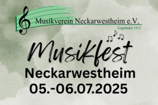 Plakat Musikfest Neckarwestheim im Juli 2025 | © Musikverein Neckarwestheim e.V.