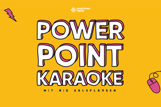 Power Point Karaoke mit Nik Salsflausen