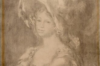 Pierre-Auguste Renoir: Jeune femme en buste (Amélie Diéterle), Kreidelithographie (handsignierter Probedruck), Abb: HeFäStuS