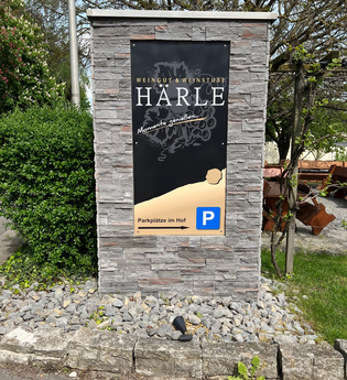 Werbeschild Weingut Härle | Abstatt| HeilbronnerLand | © Weingut Härle