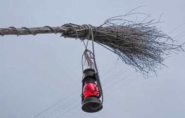 Traditioneller Besen mit Öllampe | Besenwirtschaft Weingut Winkler in Brackenheim | © Neckar-Zaber-Tourismus e.V.