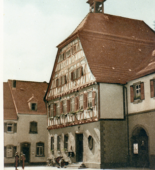 Altes Bild des Rathauses Sinsheim