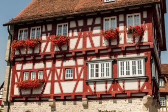 Rotes Fachwerkhaus in Vellberg
