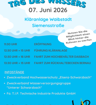 Tag des Wassers in der Kläranlage Waibstadt am Sonntag, 07. Juni 2026
