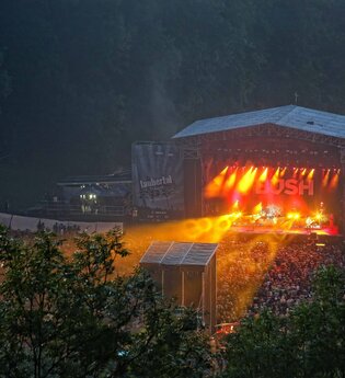 Das Taubertal Openair Festival auf der Eiswiese unterhalb von Rothenburg ob der Tauber | © Rothenburg Tourismus Service, W. Pfitzinger