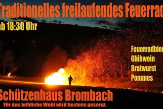 Traditionelles, freilaufendes Feuerrad
