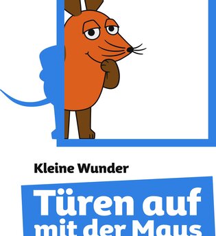 Bild zeigt die Maus aus der Sendung mit der Maus, sie schaut interessiert, vor ihr ein Quadrat
