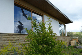 Unsichtbare Gefahr: Vogelschlag an Glasflächen | © Naturpark Stromberg Heuchelberg