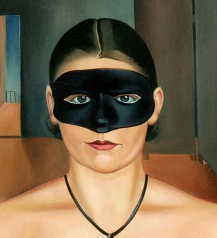 Ausschnitt aus dem Gemälde Dame mit Maske | © Ausschnitt aus dem Gemälde "Dame mit Maske", Arno Henschel, 1928, Kulturhistorisches Museum Görlitz