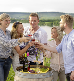 Weinprobe am Wengertshäusle Breitenauer See | Löwenstein im  HeilbronnerLand | © Touristikgemeinschaft HeilbronnerLand e.V.