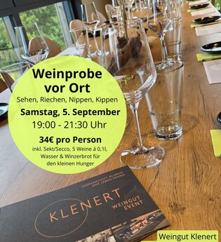 Weinprobe im Weingut Klenert