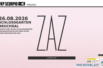 ZAZ - Das Open-Air-Konzert 22.08.2026 in Bruchsal im Schlossgarten