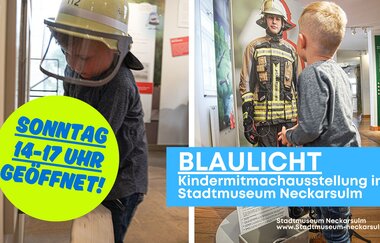 Kind in der Blaulicht-Ausstellung | © Stadtmuseum Neckarsulm