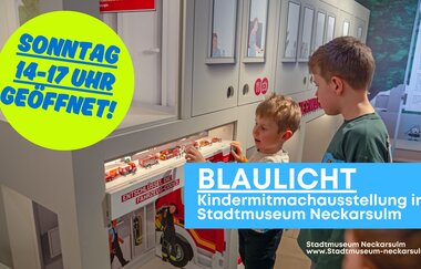 Kind in der Blaulicht-Ausstellung | © Stadtmuseum Neckarsulm