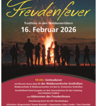 Freudenfeuer in Großvillars | © Stadt Oberderdingen