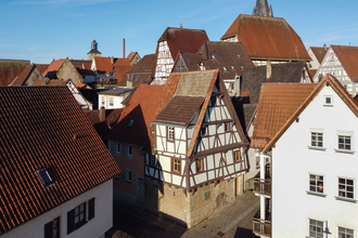 Luftbild der Steingasse 4, Frankeburg, Stadt Eppingen | © Große Kreisstadt Eppingen