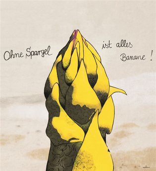 Spargel an der Wand | © Stadt Schwetzingen