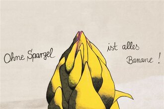 Spargel an der Wand | © Stadt Schwetzingen